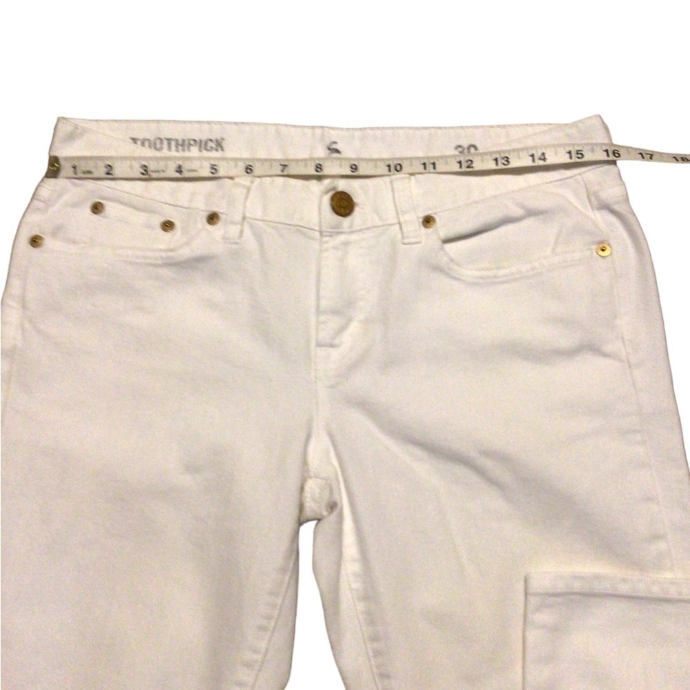 J. Crew Jeans Size 30 White Toothpick Ankle - Picture 7 of 11
